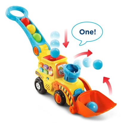 VTech Pop-a-Balls Push and Pop Bulldozer for Kids (6.2" x 6.3" x 6.2")