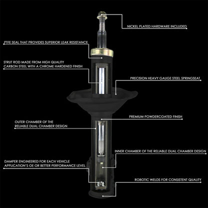 Rear Strut w/ Coil Spring Assembly for Toyota Camry (1992–2001)