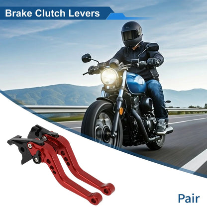 Adjustable Short Brake Clutch Levers for Suzuki GSX-8R (2023–2025) - Red