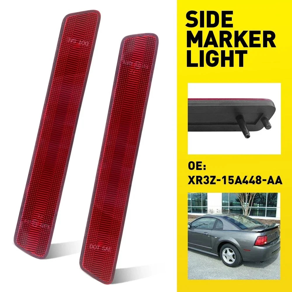 Set of 2 LED Rear Bumper Side Marker Lights for Ford Mustang GT (1999–2004)