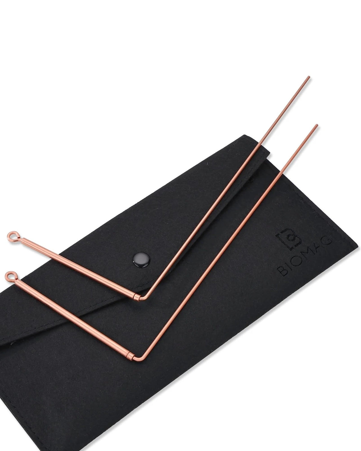 2X Copper Dowsing Rods for Divining (25.1cm x 11.8cm) - Rose Gold