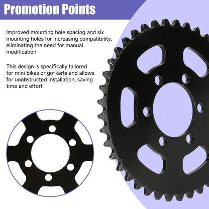 40T Rear Sprocket for Mini Bike (Compatible with 35 Chain)