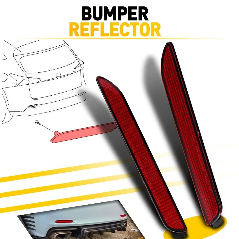 Set of 2 Rear Reflector Light Lamps for Toyota RAV4 (2019–2023)