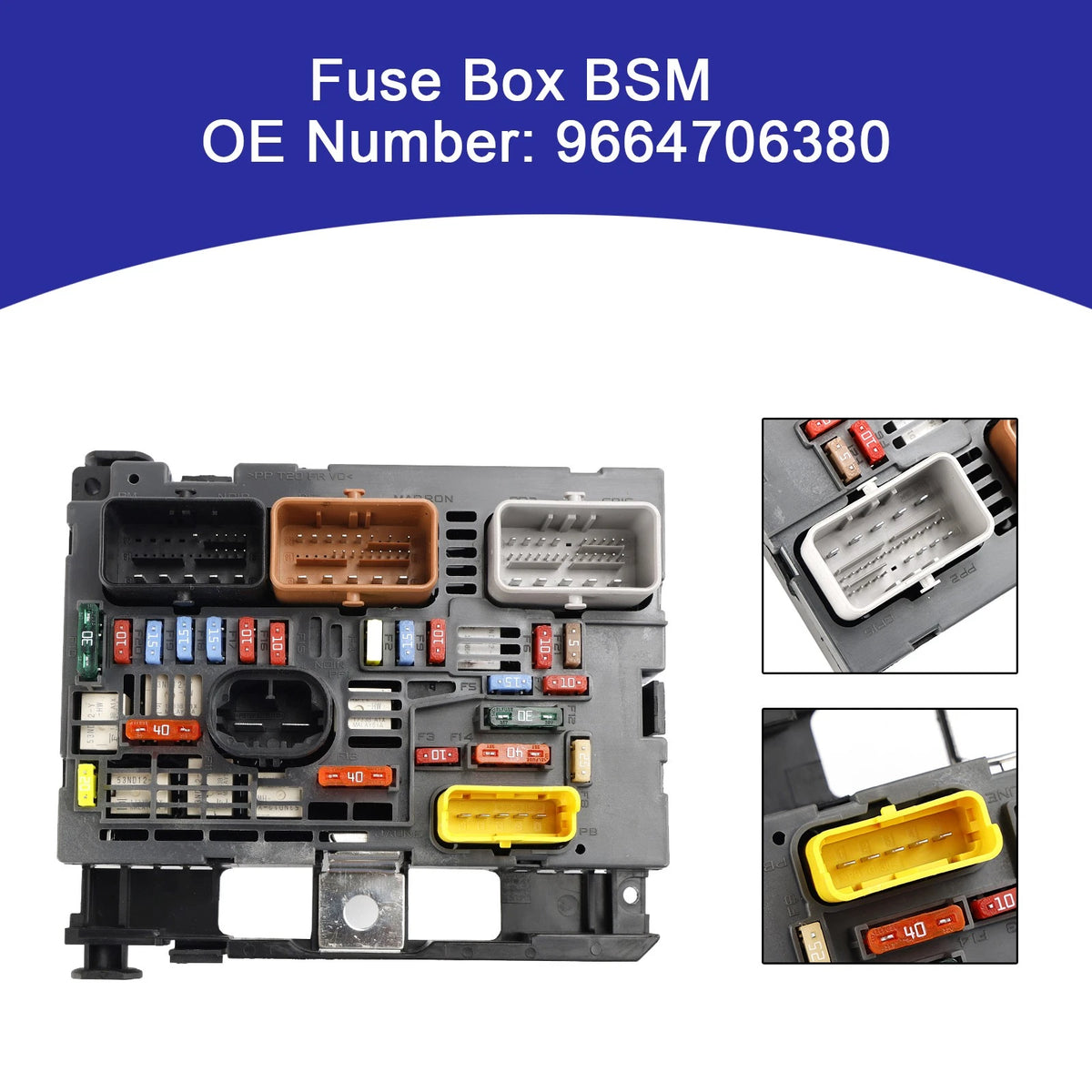 Fuse Box BSM 9664706380 for Citroen Berlingo C4 C8 Peugeot Partner 2007–US
