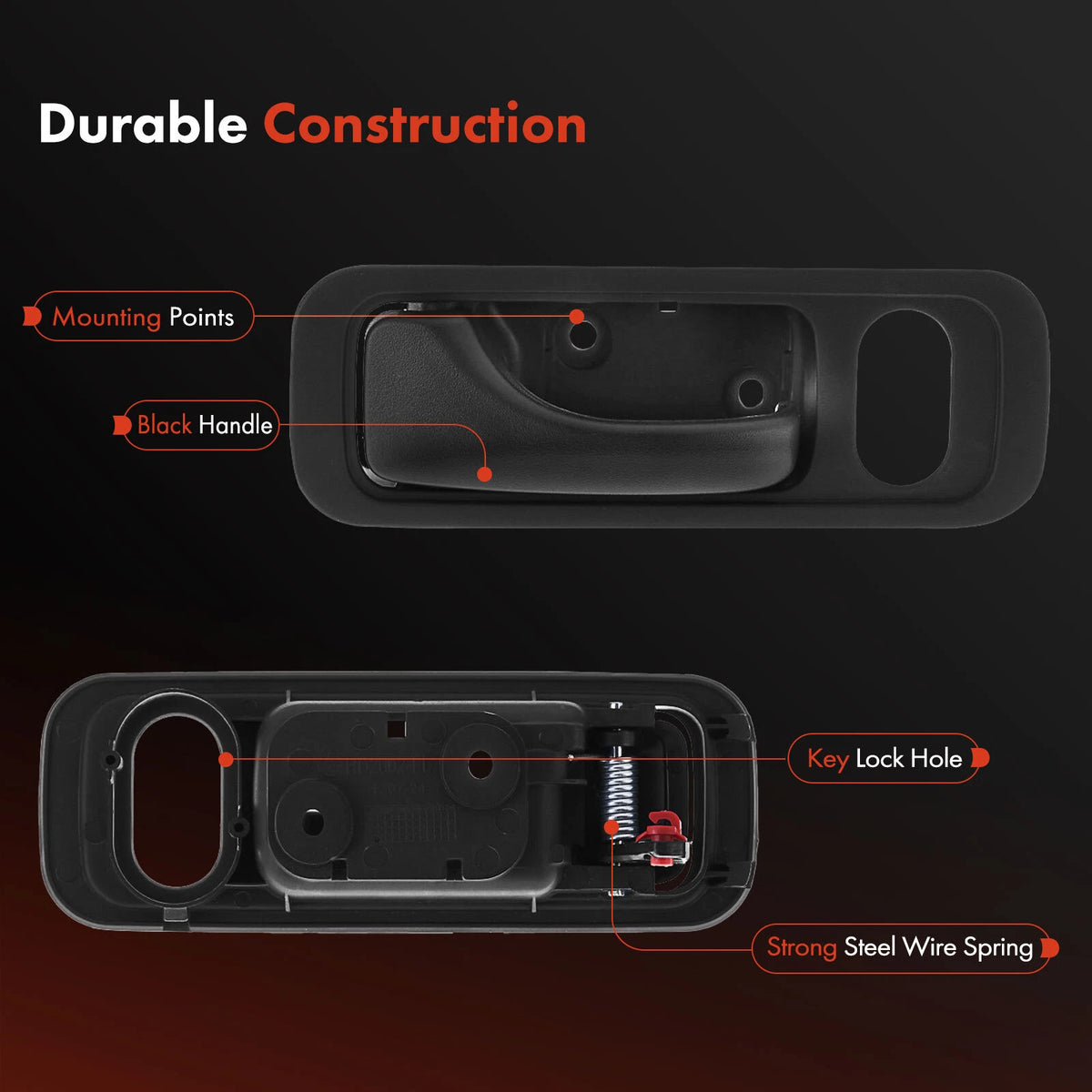 Front Left Interior Door Handle for Honda Element (2003–2011) 72165-SCV-A01ZA, 96512