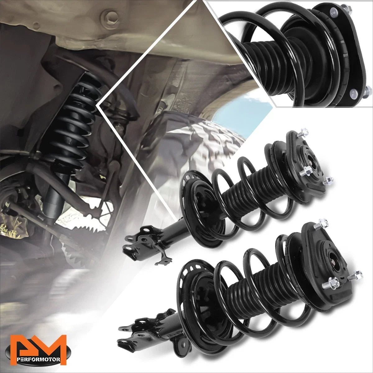 Complete Front Struts Assembly Set w/Coil Spring for Toyota RAV4 (2006–2008)