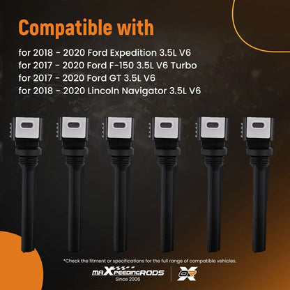 Set of 6 Ignition Coils for Ford F-150 Navigator 3.5L V6 (2017–2020) DG560