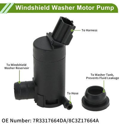 Windshield Washer Pump with Rubber Ring for Ford Crown Victoria (No.7R3317664DA)