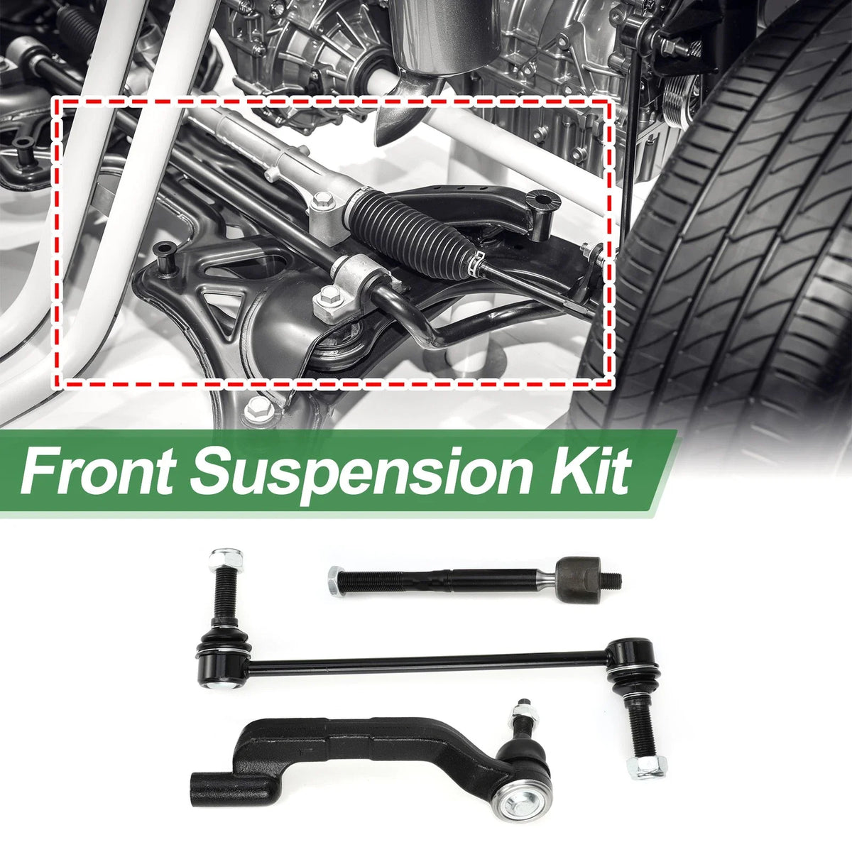 6pcs Front Suspension Kit Tie Rod End for Chrysler 300, Dodge Charger (2005–2010)