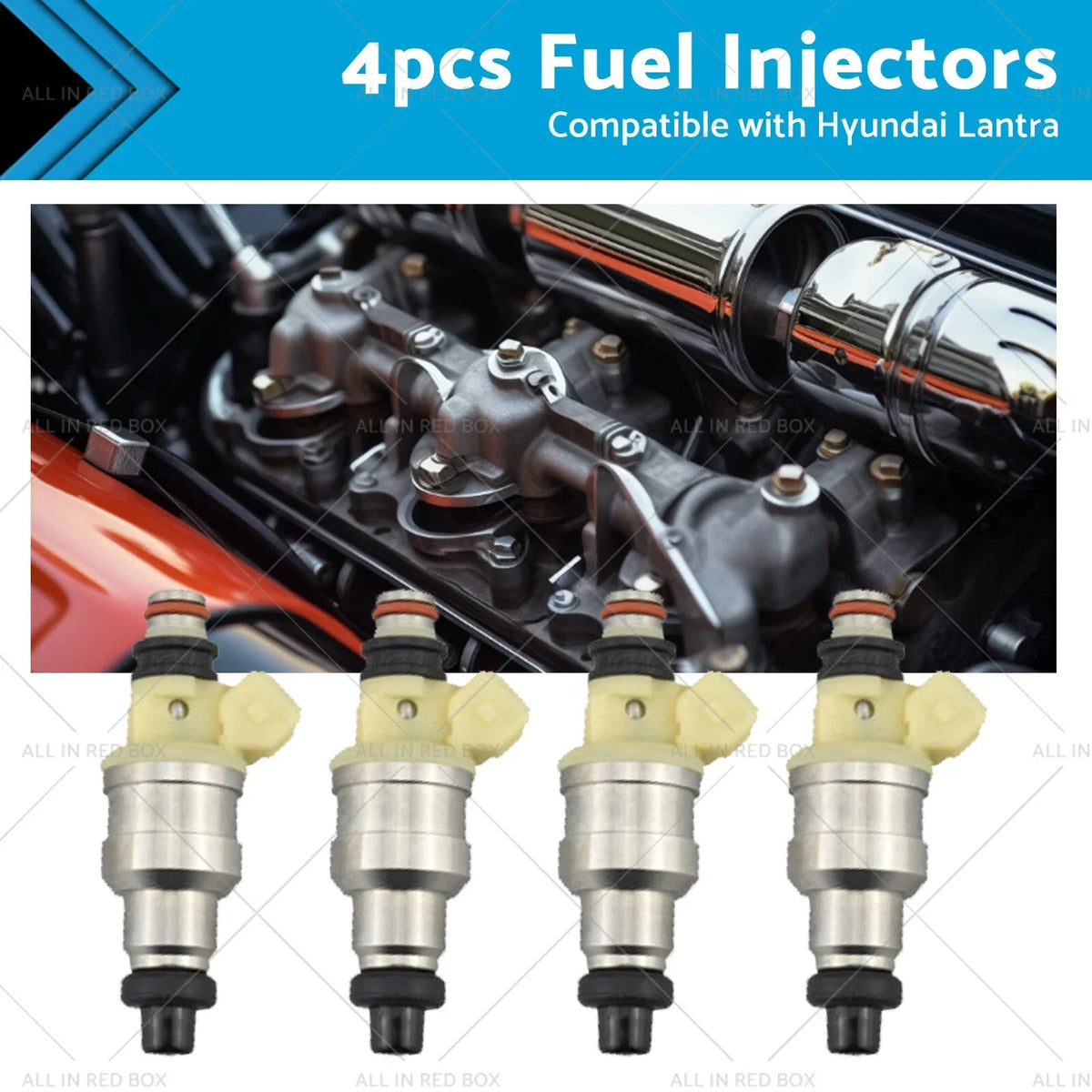 4 x Fuel Injectors for Hyundai Lantra J1 1.6L G4CR (1996-2000)