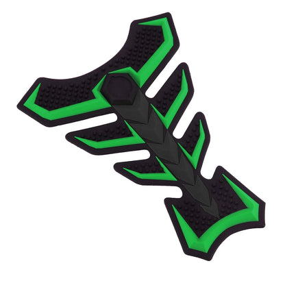 3D Rubber Motorcycle Fuel Gas Tank Pad Protector Decal Sticker Green