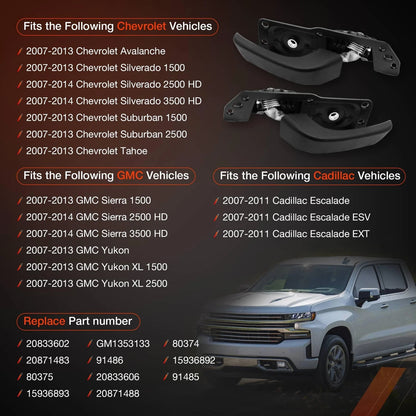 Interior Door Handle Kit for Chevy Silverado, GMC Sierra, Cadillac