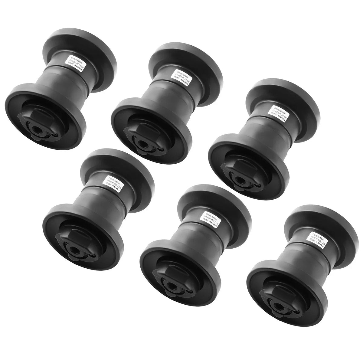 6x Track Bottom Roller for Kubota KX121-3ST KX040-4 (2003–2023) RD148-21700 Black