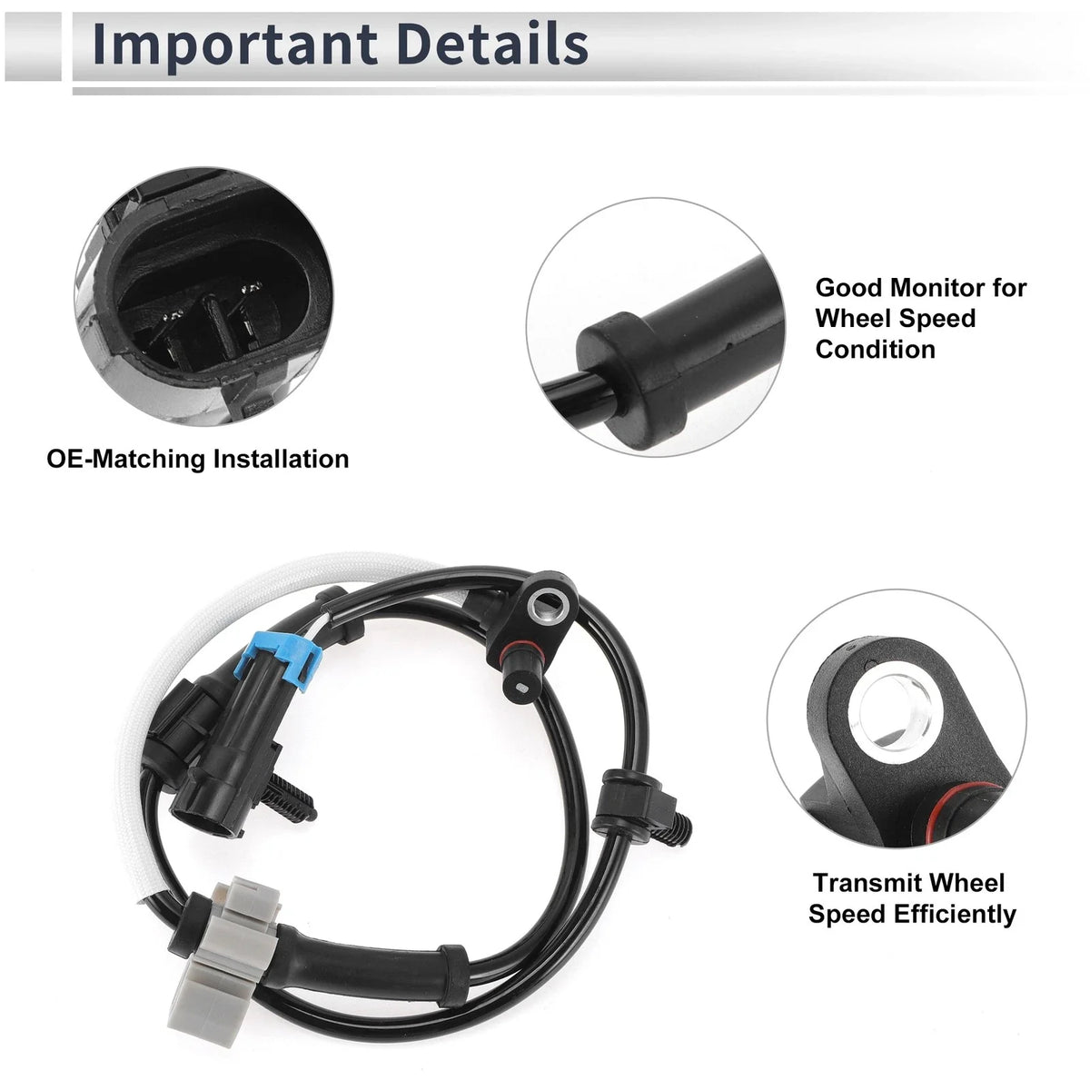 ABS Wheel Speed Sensor Set for Chevrolet Express 2500 (2003–2017) Front Left/Right