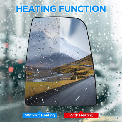 Tow Mirror Glass Upper Right Side for Ford Transit 150 250 350 (2015–2022)