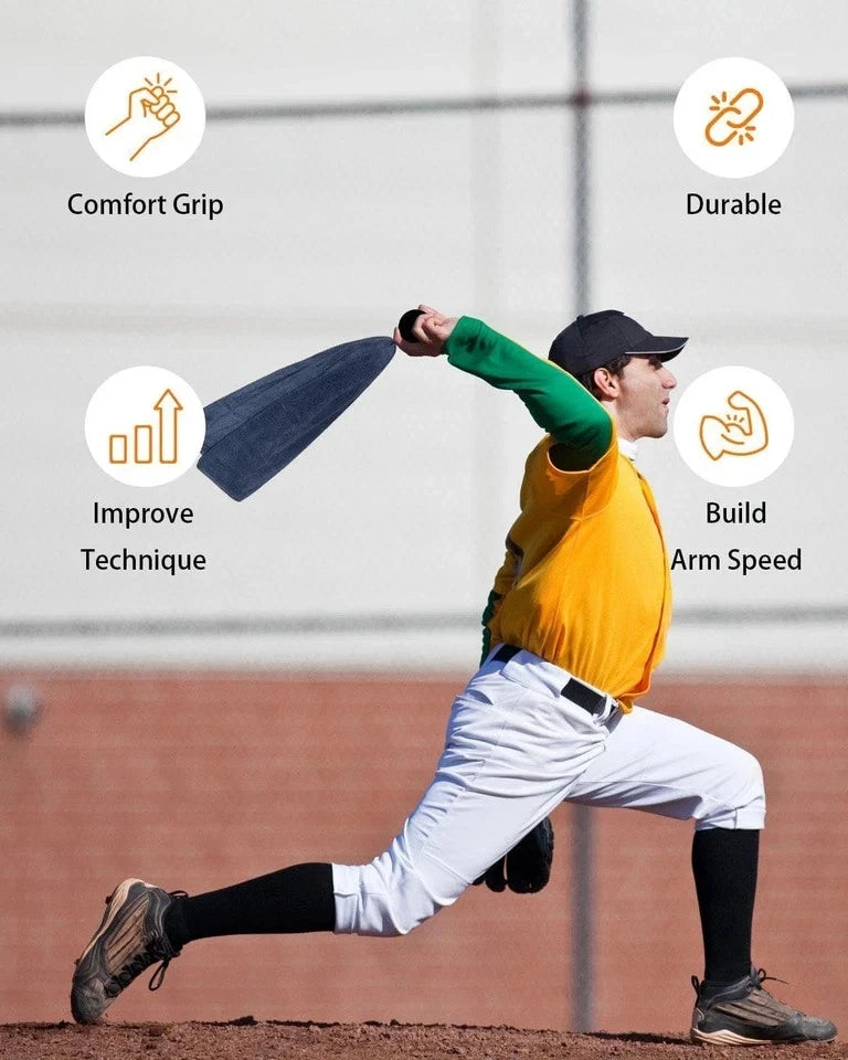 Baseball Pitching Towel Trainer for Fastball, Changeup (Black)