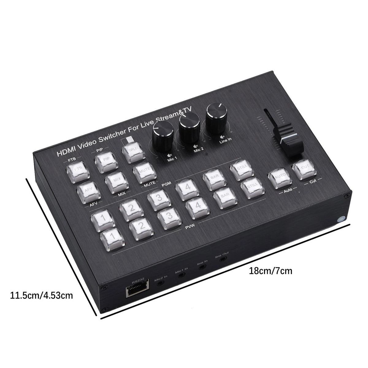 4K 4 CH HDMI Video Switcher for Live Streaming and Video Capture