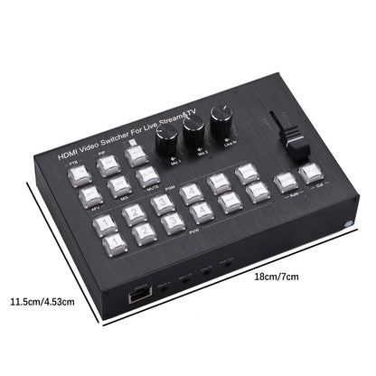4K 4 CH HDMI Video Switcher for Live Streaming and Video Capture