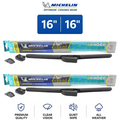 Set of 2 Michelin Optimum+ 16" Ceramic Beam Wiper Blades for R1500 Suburban