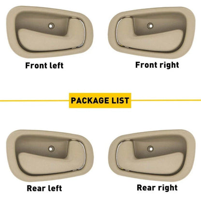 Beige Interior Door Handle 4-Piece for Toyota Corolla/Chevy Prizm (1998–2002)