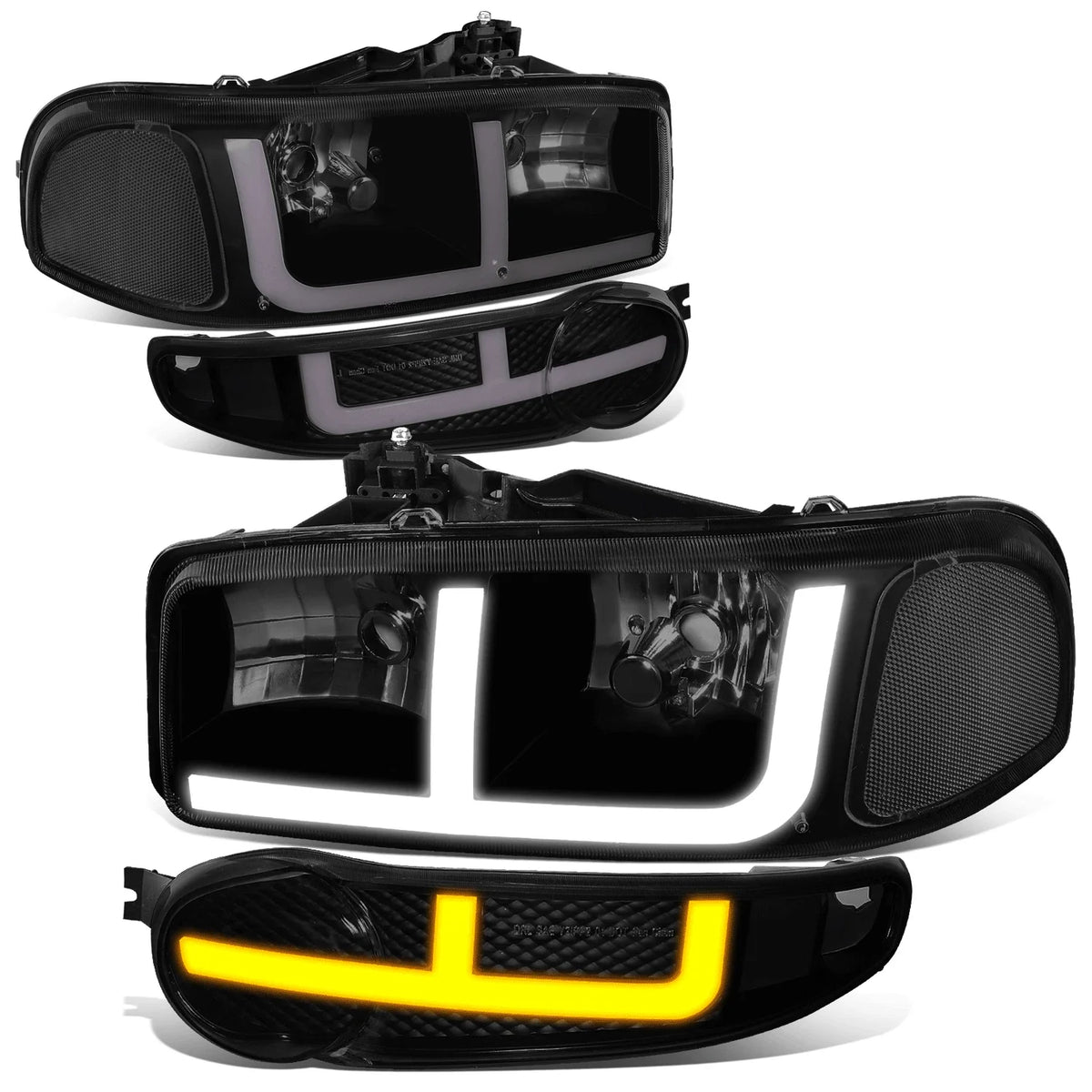 Set of 2 LED DRL Headlight Bumper for Sierra Denali (2002–2006)