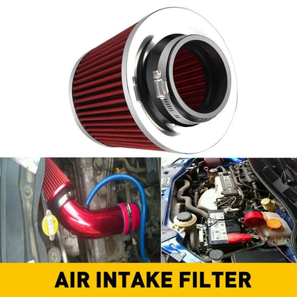 Universal Air Filter Kit for Sports Cars - Chrome Cone 76mm 3"