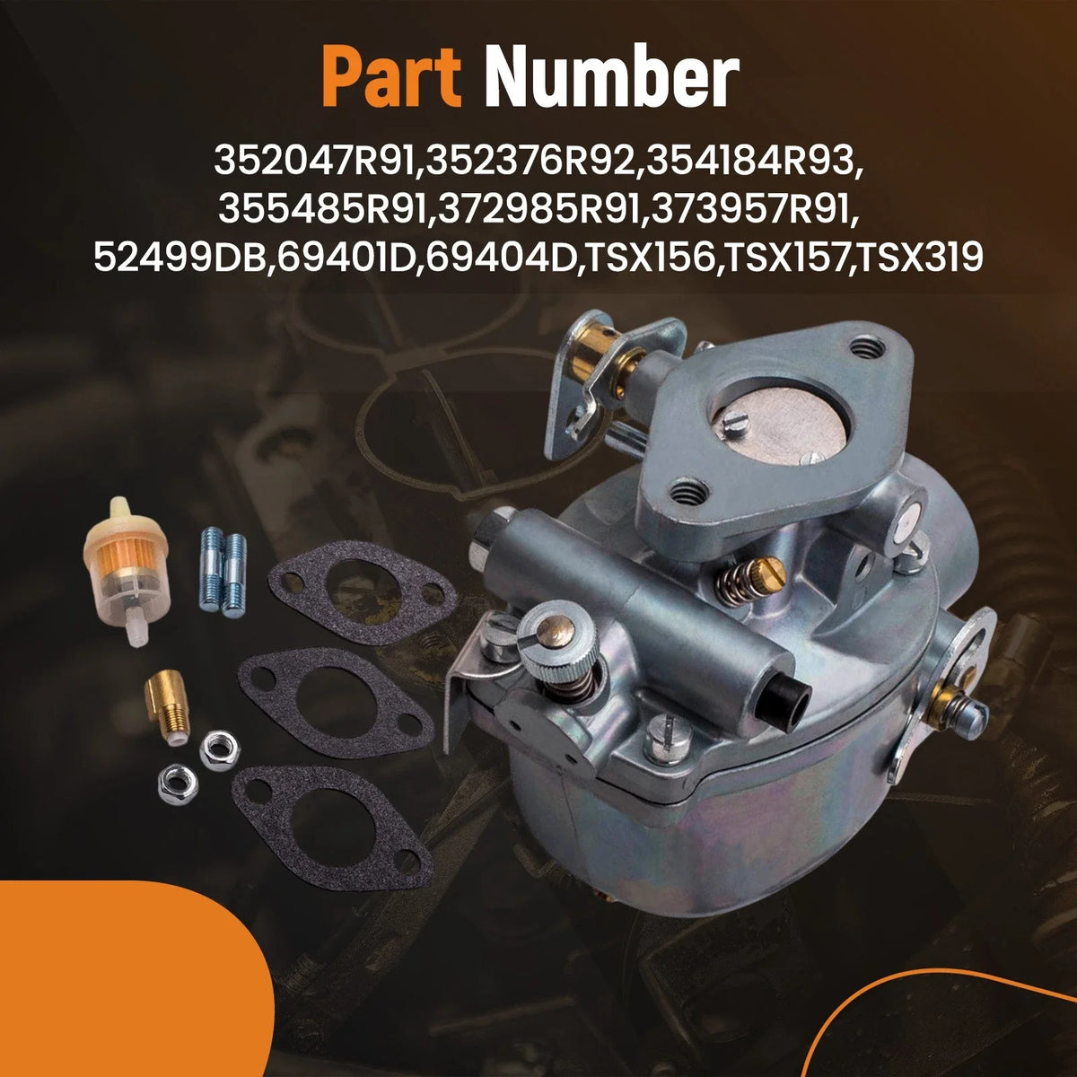 Carburetor for IH-Farmall Tractor AV B BN C Super (352376R92, 373957R91)
