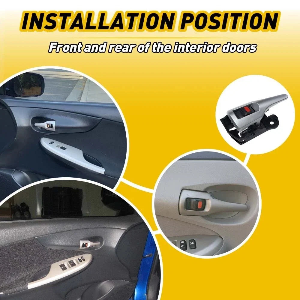 Set of 2 Inside Door Handles for Toyota Corolla (Matrix) (Front/Rear)