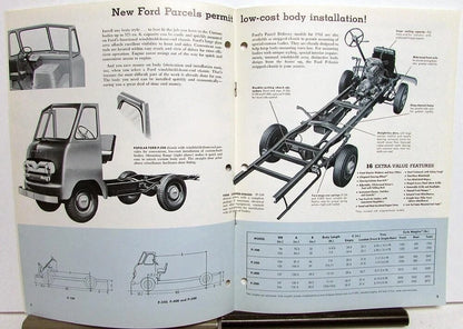 Parcel Delivery Truck Brochure for Ford P 100 350 400 500 (1961)