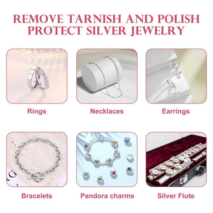 50pc Pink Jewelry Cleaning Cloth for Sterling Silver Gold Platinum