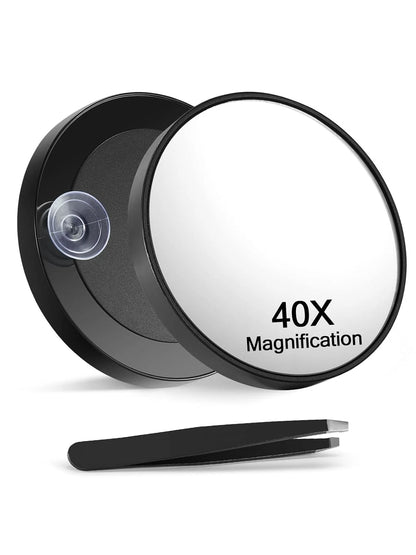40X Magnifying Makeup Mirror with 2 Suction Cups - 3.5 Inches