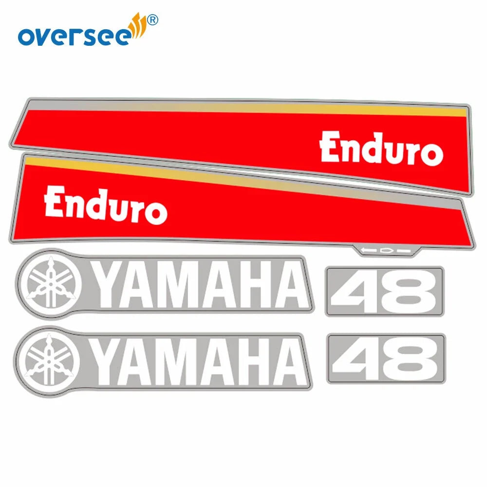 Sticker Kit for Yamaha 48HP 2T Outboard (Anti-UV, Not Fade)