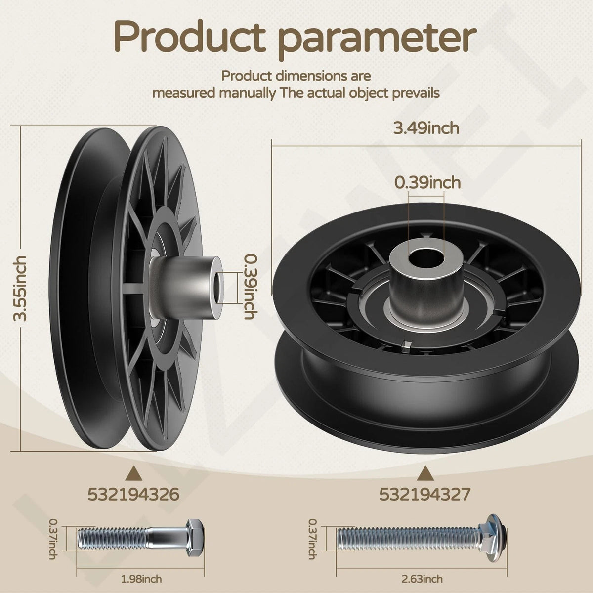 V-Groove Idler Pulley for