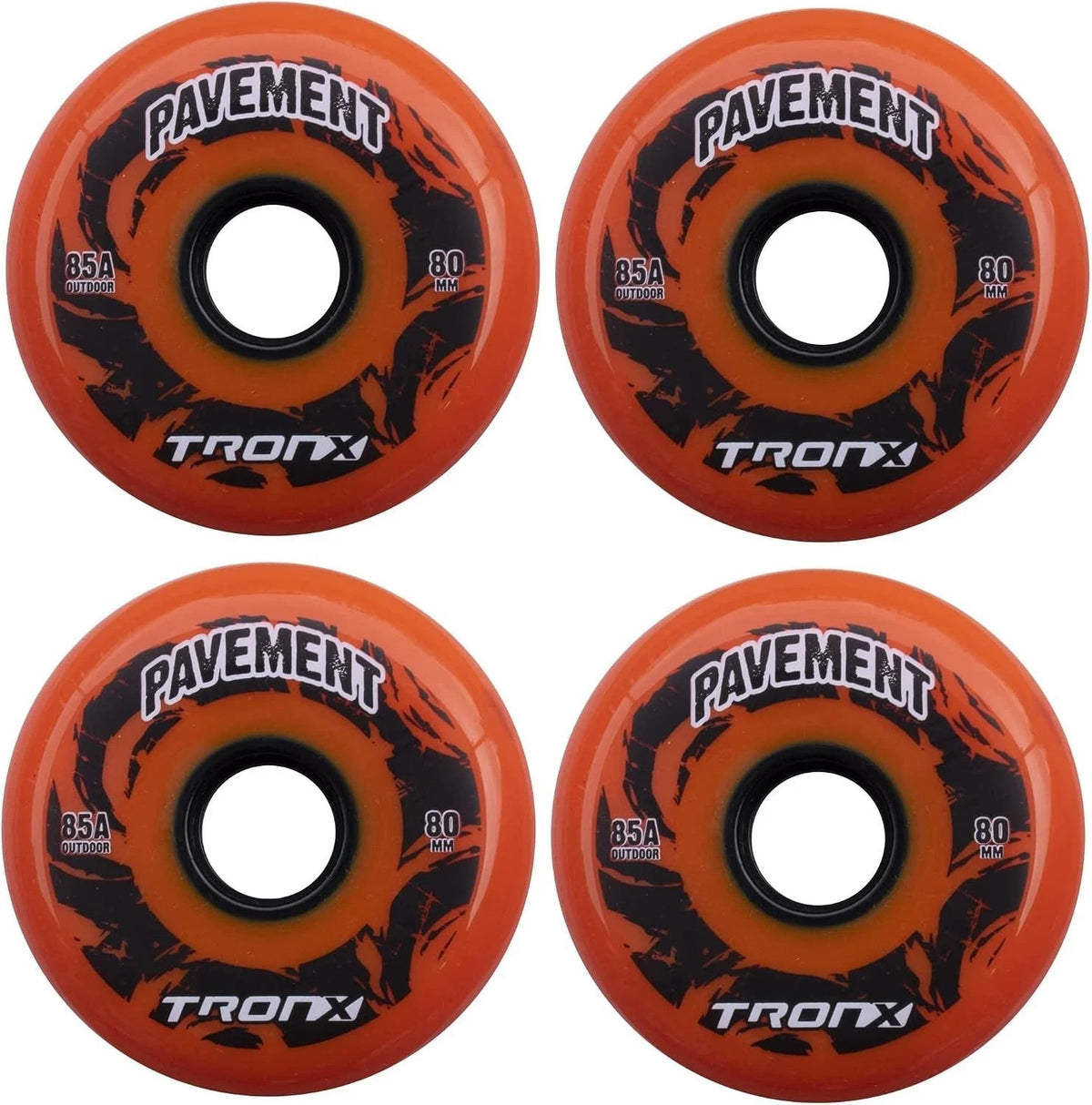 4X Inline Roller Hockey Wheels for Outdoor Asphalt Pavement (59mm, 68mm)