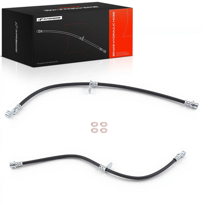 2X Front Brake Hydraulic Hose with Bracket for Honda Civic (2006–2011) 2201760, 2201759