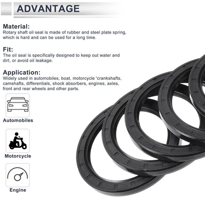 Set of 5 Oil Seal Rotary Shaft Seal for Various Models (70x90x8mm)