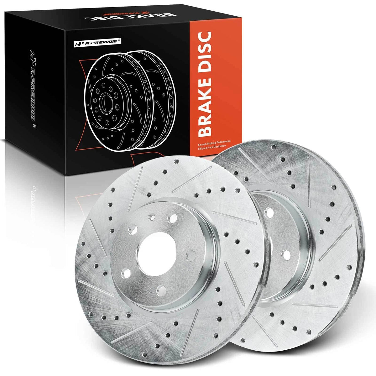 Front Side Drilled Brake Rotors for Ford Fusion (2013–2020) Lincoln MKZ (2013–2016)