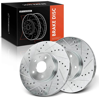 Front Side Drilled Brake Rotors for Ford Fusion (2013–2020) Lincoln MKZ (2013–2016)