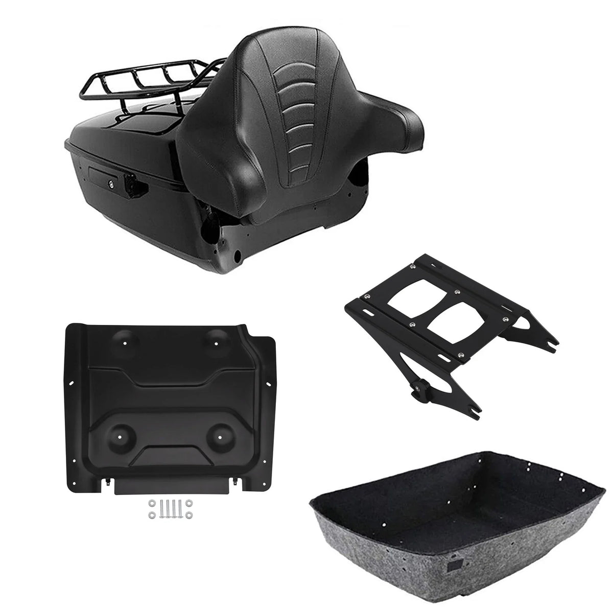 Trunk Luggage Backrest Mount Rack Plate for Harley Touring (2014–2026)