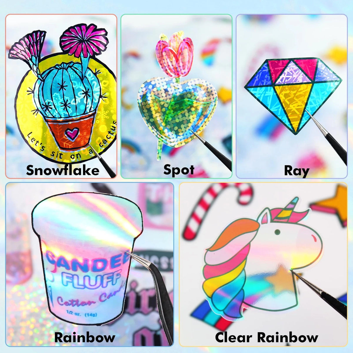 Koala Printable Holographic Vinyl Sticker Paper for Inkjet (No Part Numbers)