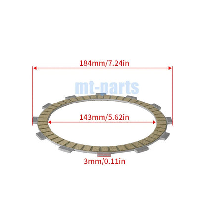 Clutch Friction Plates Kit for Kawasaki VN1700 Vulcan 1700 Nomad (2009–2016)