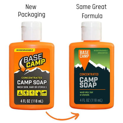 Biodegradable Soap for Base Camp (Pack of 1) - 4 Fl Oz, Orange