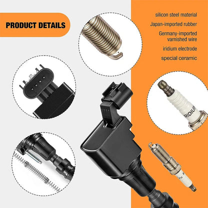 Ignition Coil and Spark Plug for Chevy Equinox Buick Regal Saturn GMC 2.4L (2005–2010)