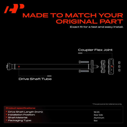 Rear Driveshaft Assembly for Chevy Colorado GMC Canyon (2017–2021) 23388953, 84369123, 84946088, 85109711