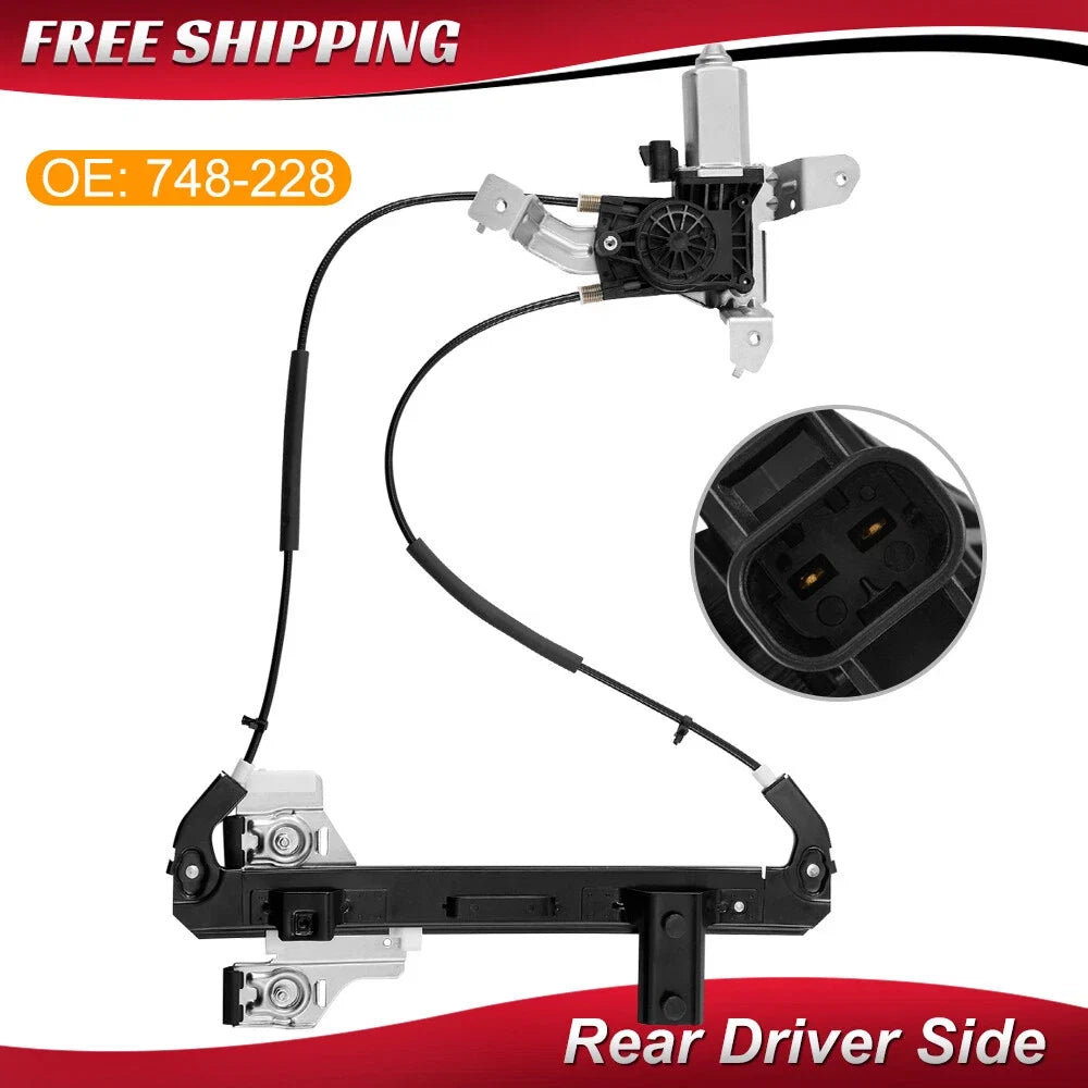 Rear Left Power Window Regulator with Motor for Chevrolet Tahoe Yukon (2000–2006)