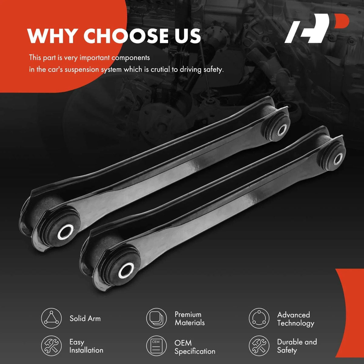 2X Front Lower Suspension Control Arms for Dodge Ram 1500 2500 (2002–2023)