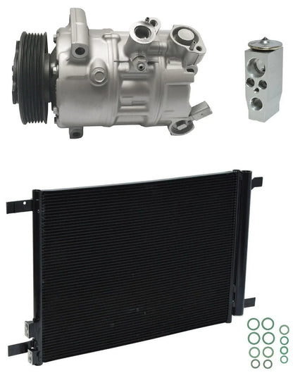 AC Compressor Kit w Condenser for Audi A3 1.8L 2.0L (2016–2019)