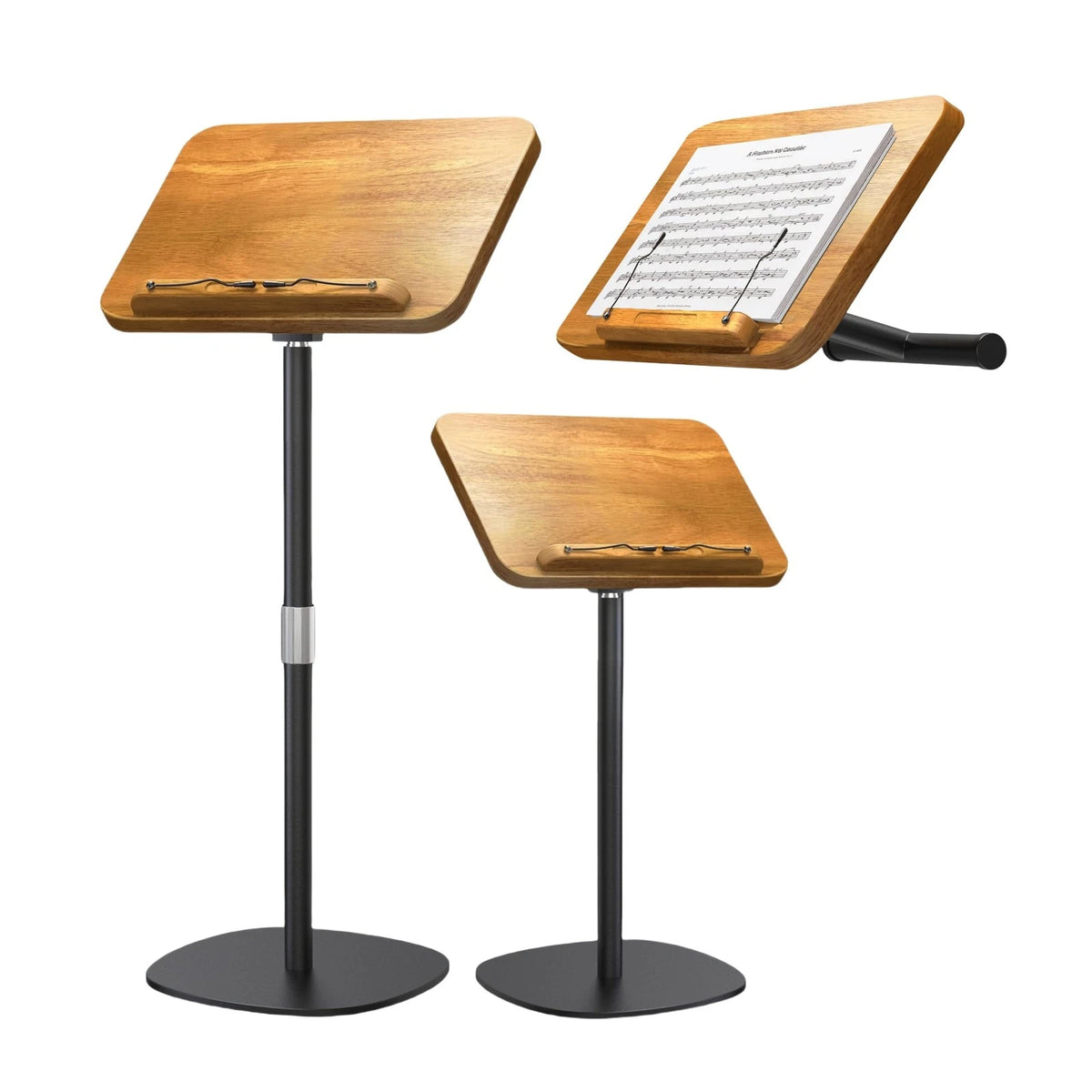 2X Music Stand & Tabletop Stand - Heavy Duty Solid Wood