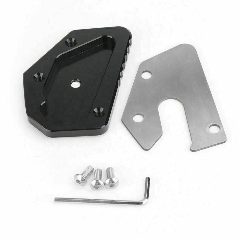 CNC Kickstand Side Stand Plate Extension Pad for Suzuki DL650 V-Strom (2004–2023) KSP-107-Black