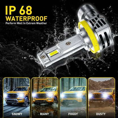 Set of 4 AUXITO 9005 H11 LED Headlight Bulbs for Conversion Kit (High Low)
